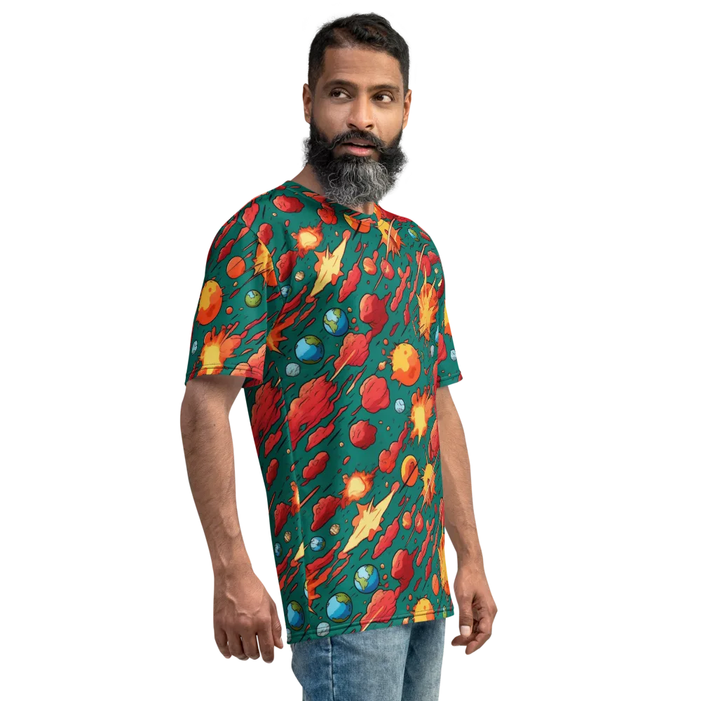 Astro Collision on Men's Crew Neck T-Shirt — Right