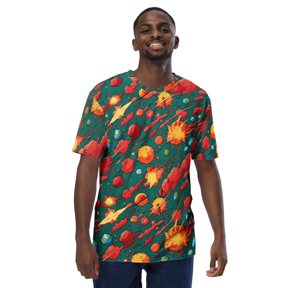 Astro Collision on Men's Crew Neck T-Shirt — Front