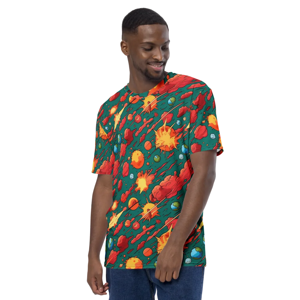 Astro Collision on Men's Crew Neck T-Shirt — Left