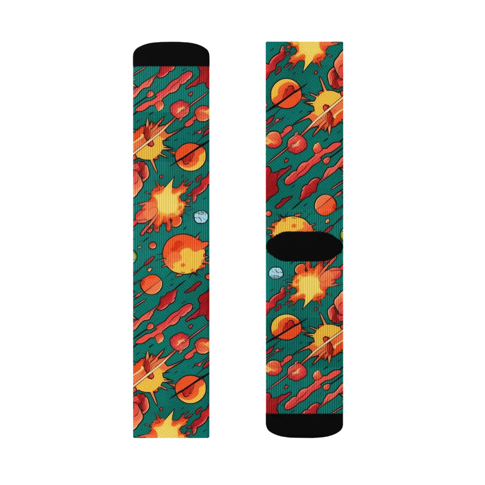 Astro Collision on Socks — Right Sock