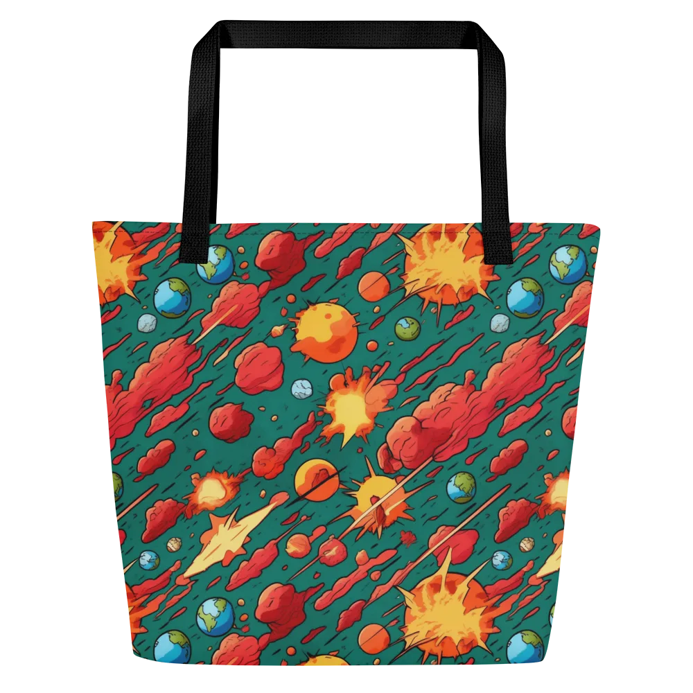 Astro Collision on Large Tote Bag W/ Pocket — Front