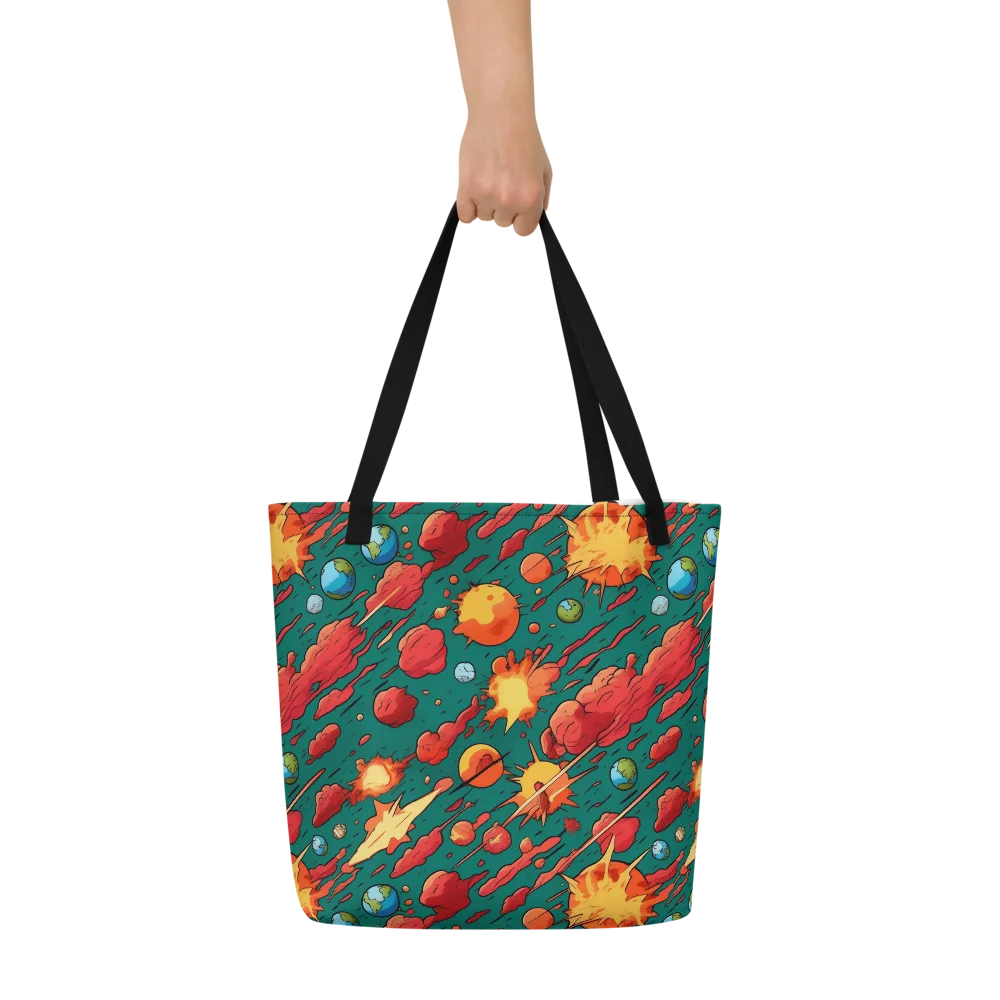 Astro Collision on Large Tote Bag W/ Pocket — Front