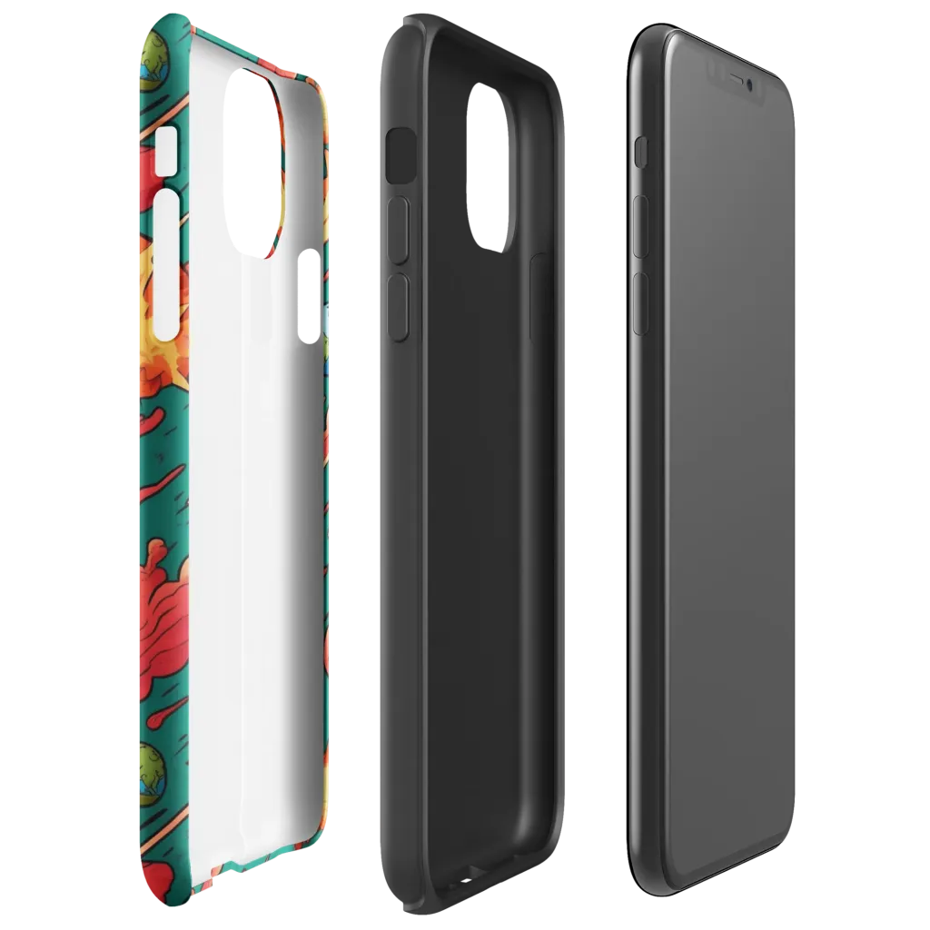 Astro Collision on Tough Case for iPhone® — Right