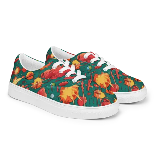 Astro Collision on a Men's Lace-Up Canvas Shoes