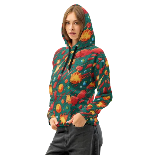 Astro Collision on a Cotton Hoodie