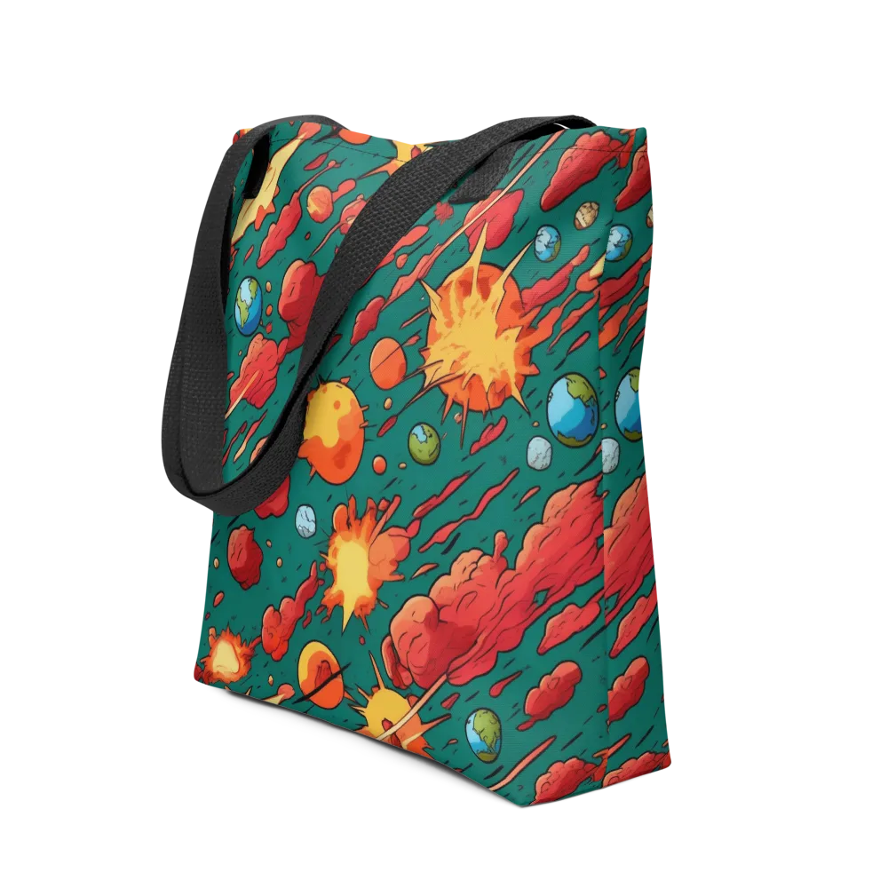 Astro Collision on Tote Bag — Front
