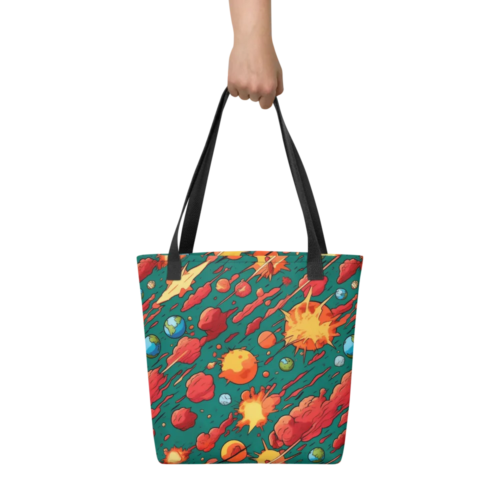 Astro Collision on Tote Bag — Front