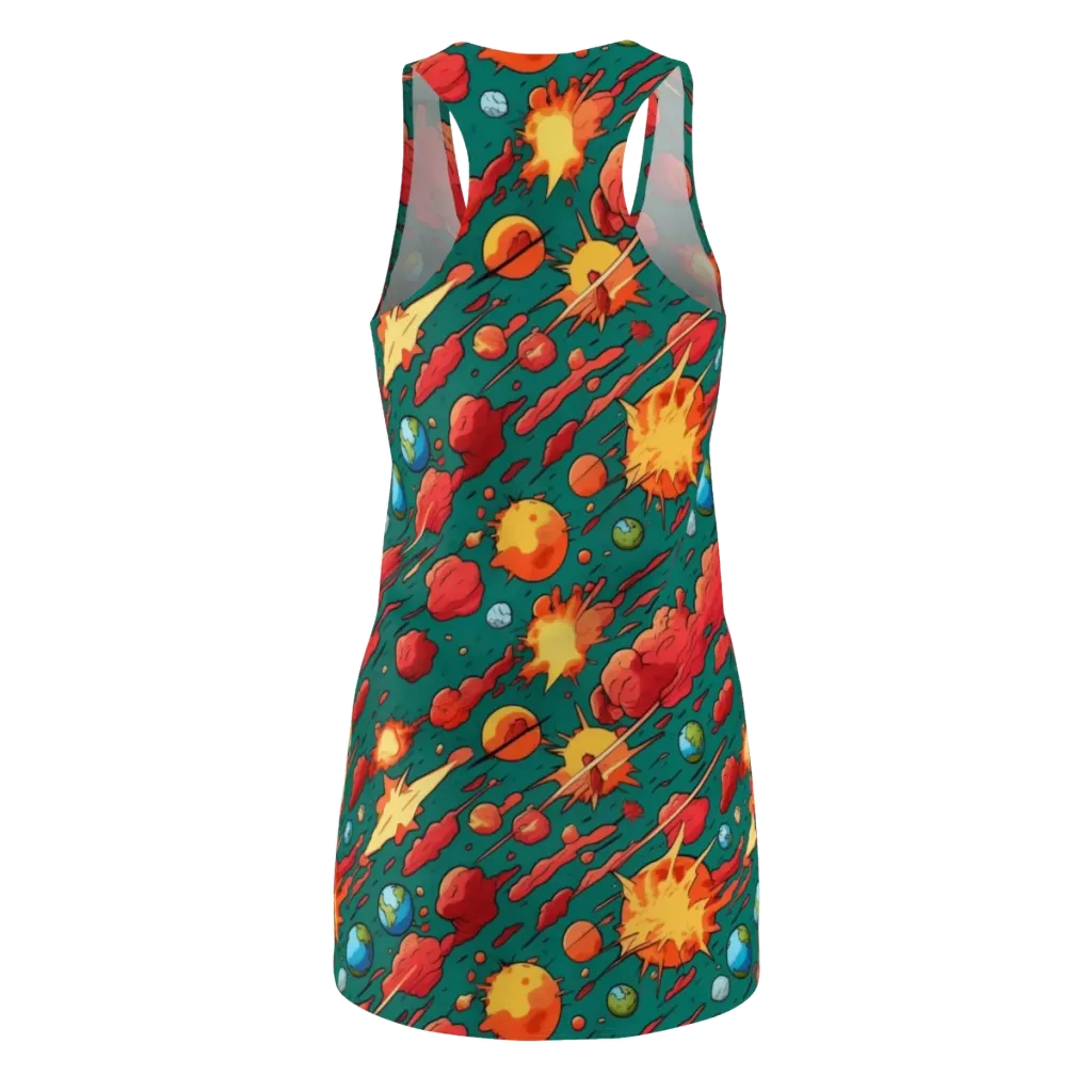 Astro Collision on Racerback Dress — Back