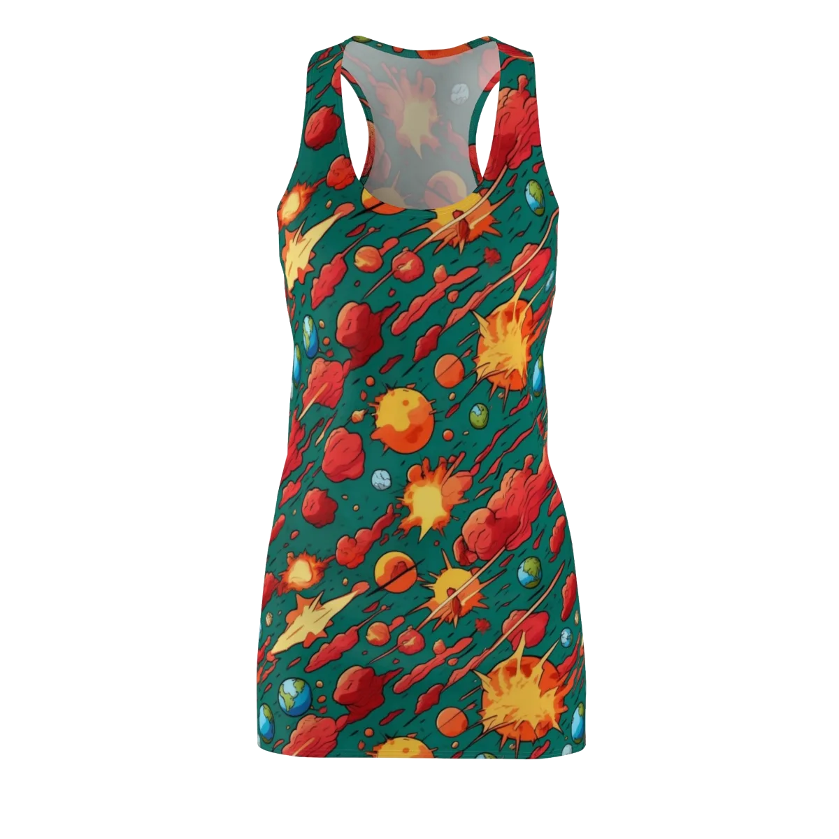 Astro Collision on Racerback Dress — Front