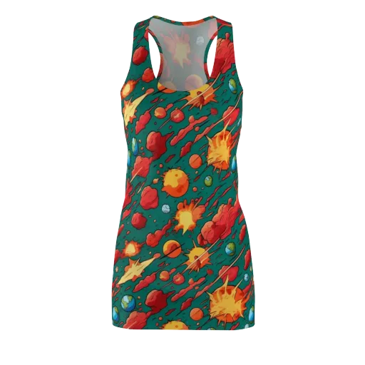 Astro Collision on a Racerback Dress