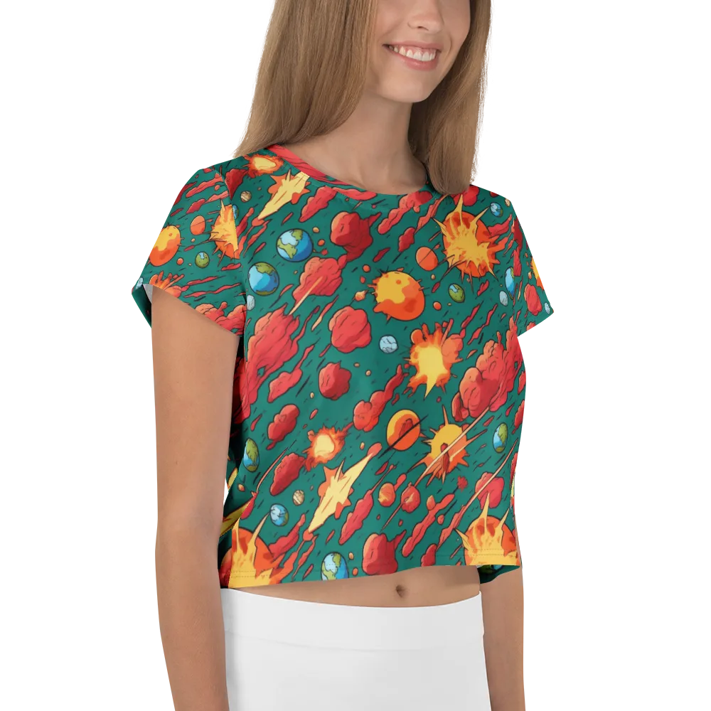 Astro Collision on Crop Tee — Right