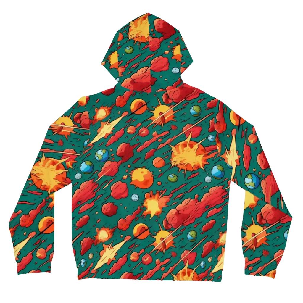 Astro Collision on Women's Full-Zip Hoodie — Back