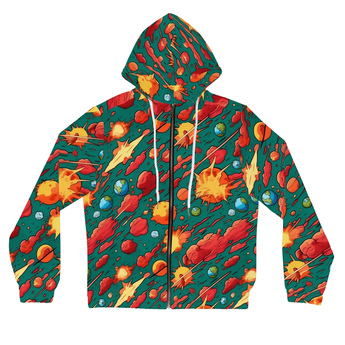 Astro Collision on Women's Full-Zip Hoodie — Front