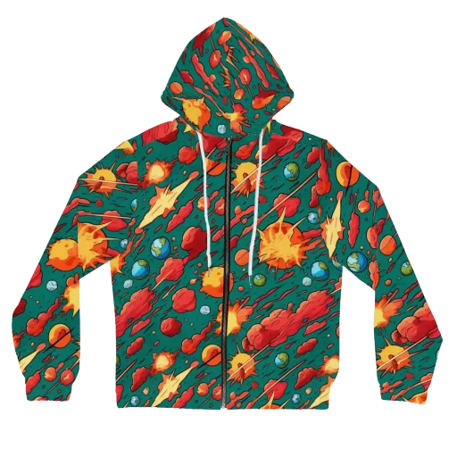 Astro Collision on a Women's Full-Zip Hoodie