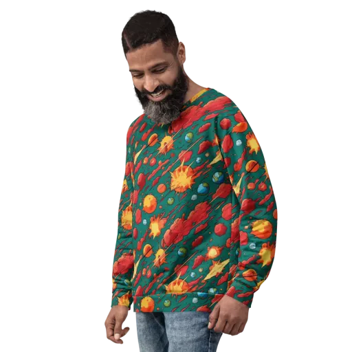 Astro Collision on a Sweatshirt