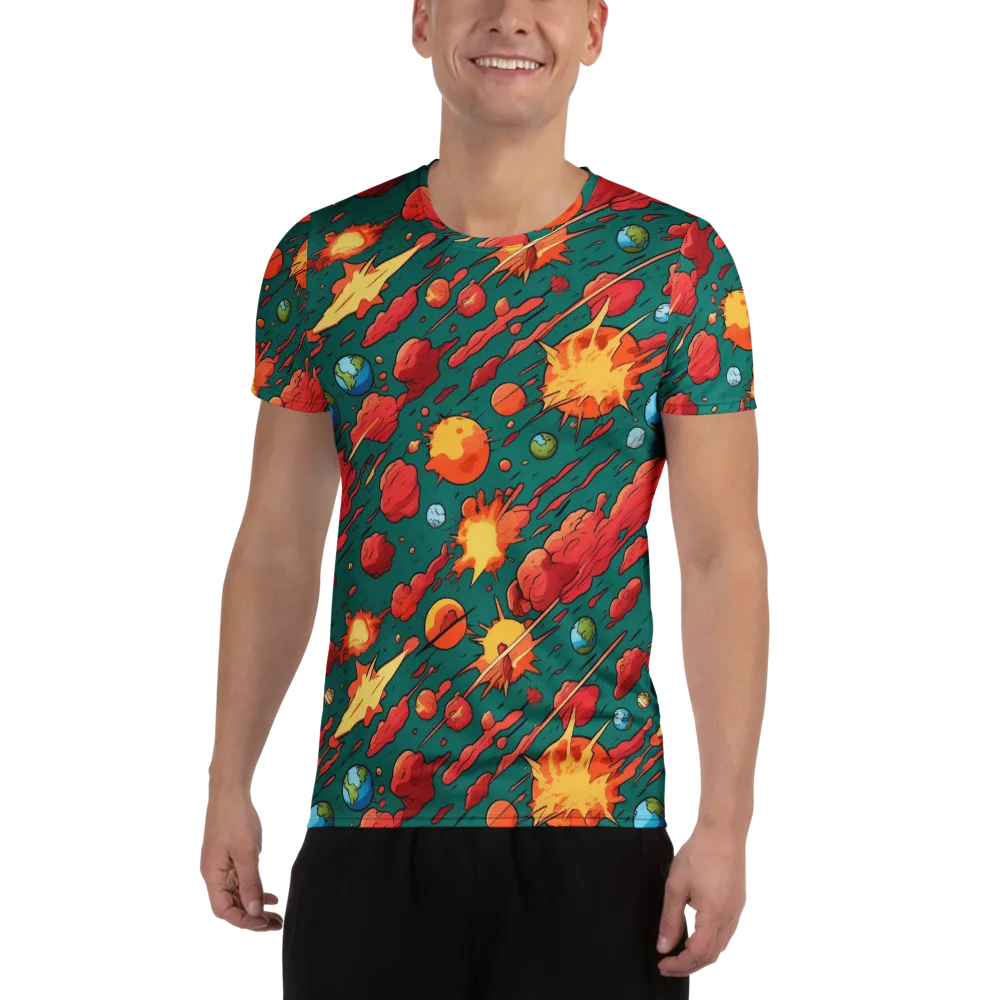 Astro Collision on Men's Athletic T-Shirt — Front