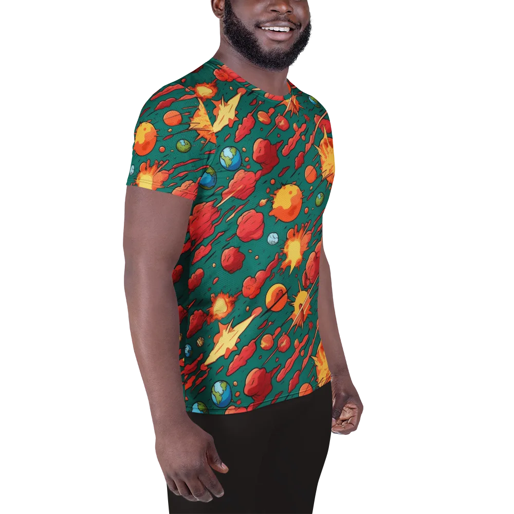 Astro Collision on Men's Athletic T-Shirt — Right