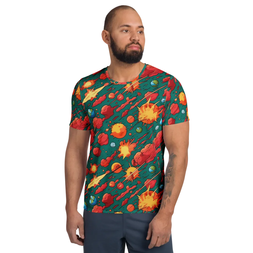 Astro Collision on Men's Athletic T-Shirt — Front