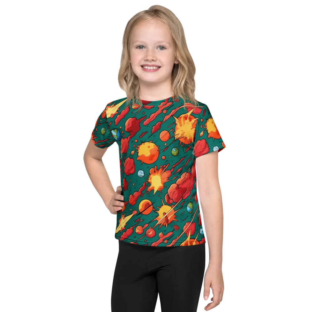 Astro Collision on Kids Crew Neck T-Shirt — Front