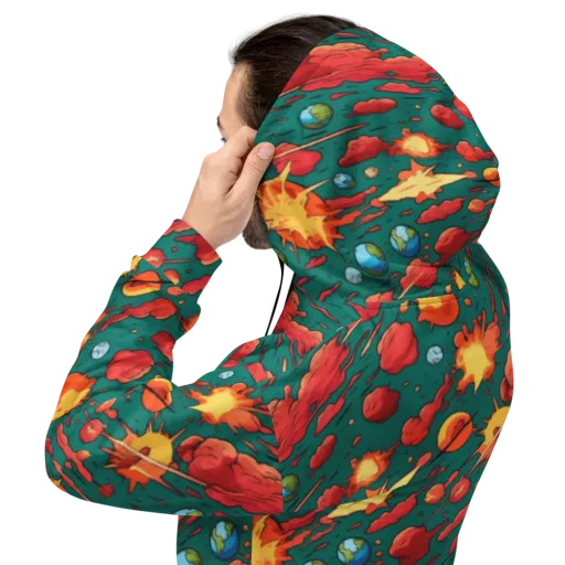 Astro Collision on a Hoodie