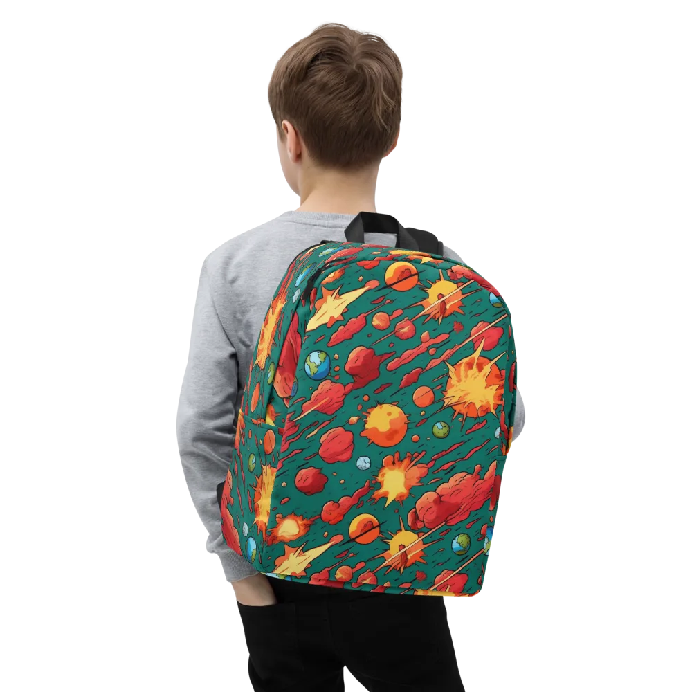 Astro Collision on Minimalist Backpack — Zoomed-in