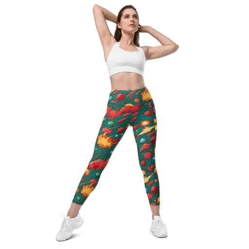 Astro Collision on a Leggings with Pockets