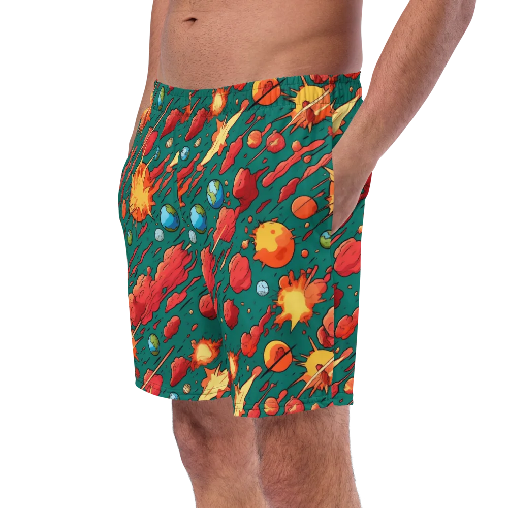 Astro Collision on Swim Trunks — Left Front