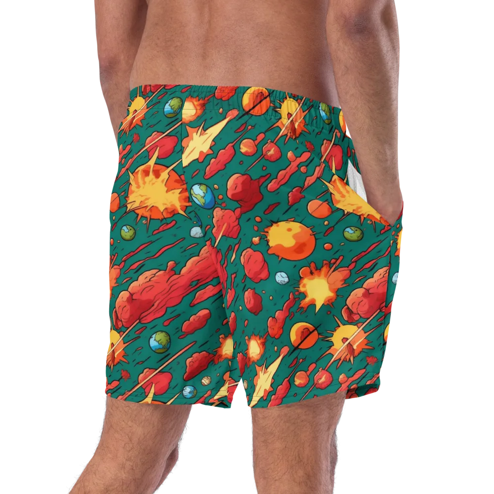 Astro Collision on Swim Trunks — Right Back