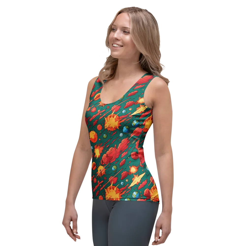 Astro Collision on Women's Tank Top — Left Front