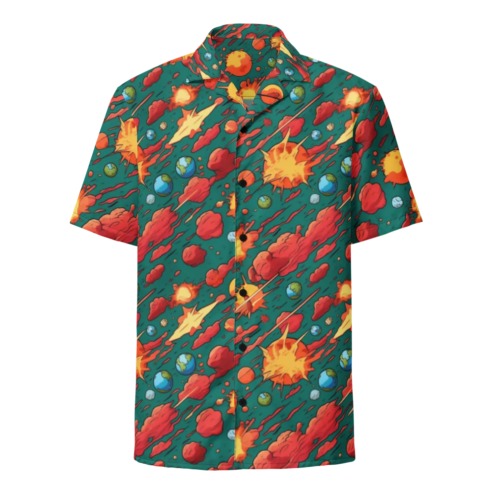 Astro Collision on Button Shirt — Front