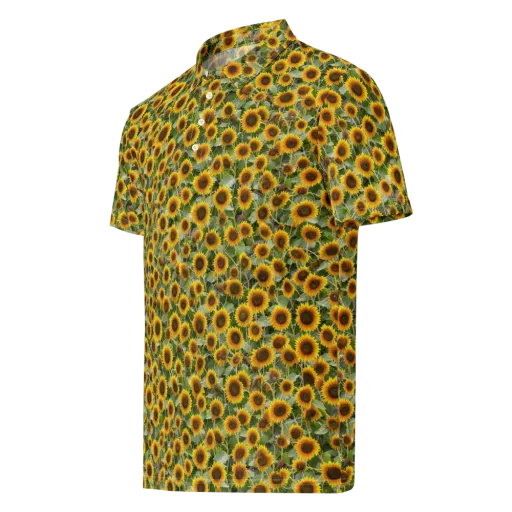 Sunflower Solstice on a Men's Slim Fit Polo Shirt