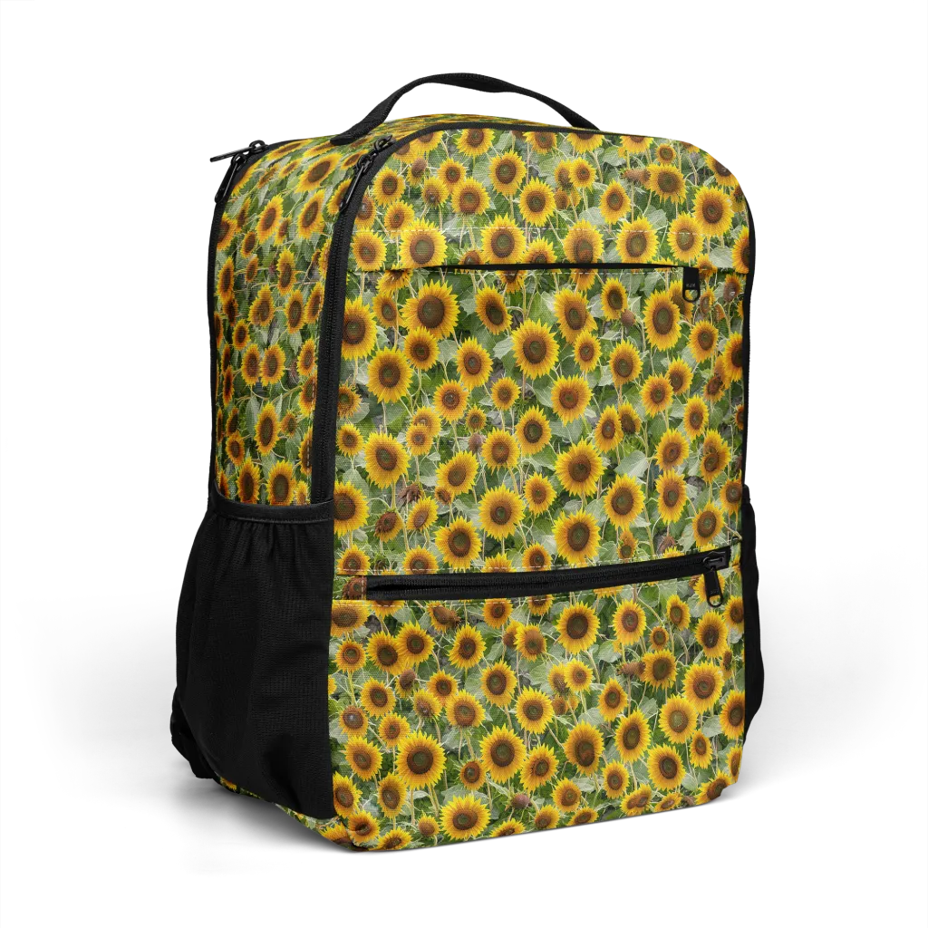 Sunflower Solstice on Utility Backpack — Right Front