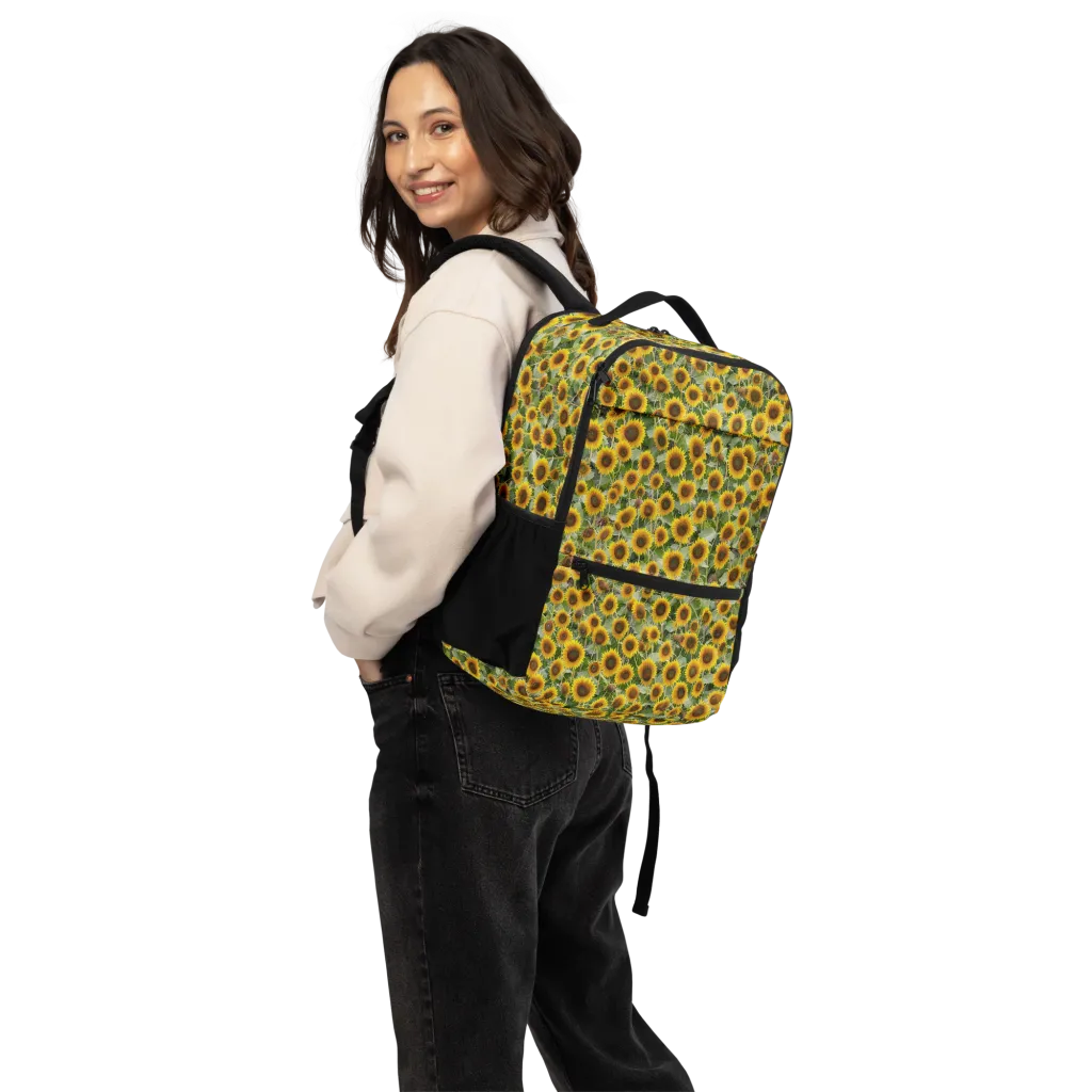 Sunflower Solstice on Utility Backpack — Back