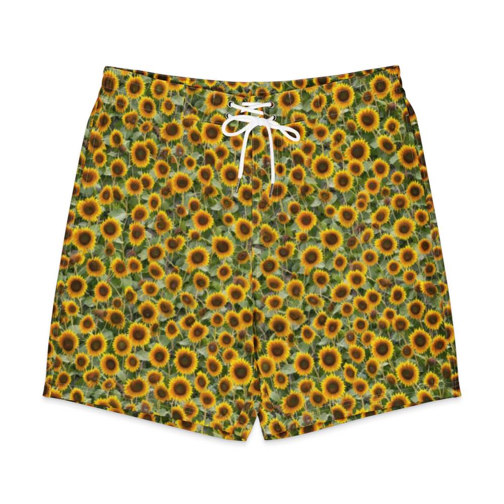 Sunflower Solstice on Men's Board Shorts — Front
