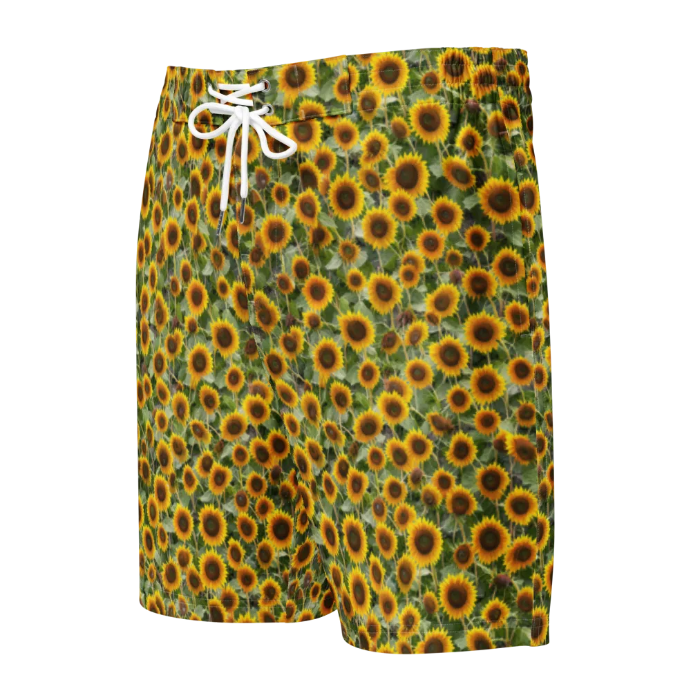 Sunflower Solstice on Men's Board Shorts — Front