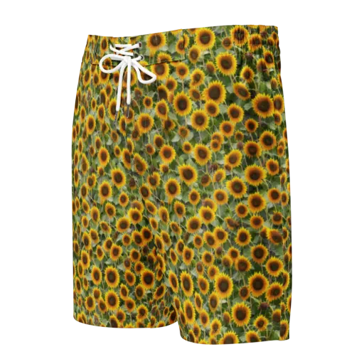 Sunflower Solstice on a Men's Board Shorts