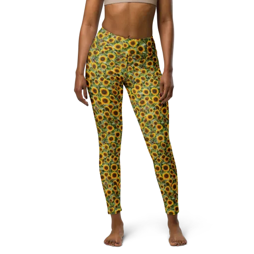 Sunflower Solstice on a Yoga Leggings