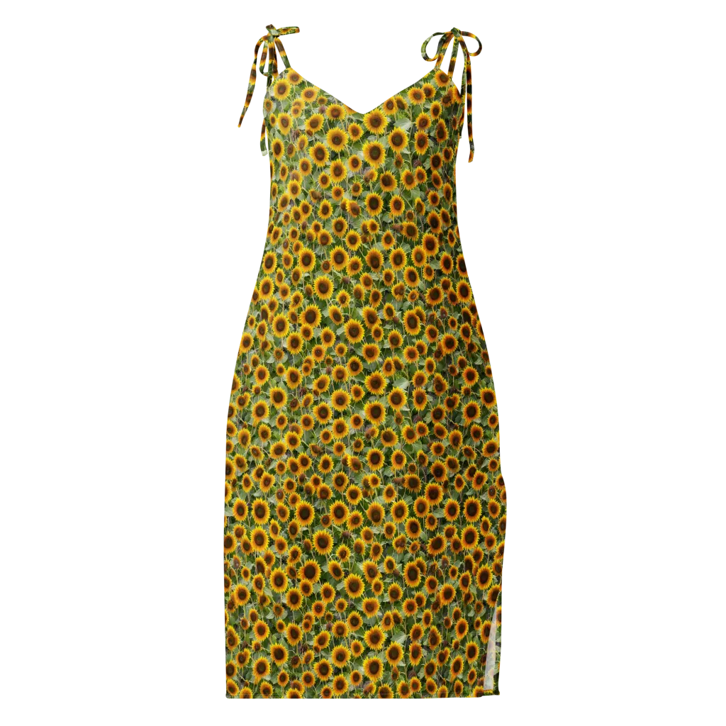 Sunflower Solstice on Slip Dress — Front