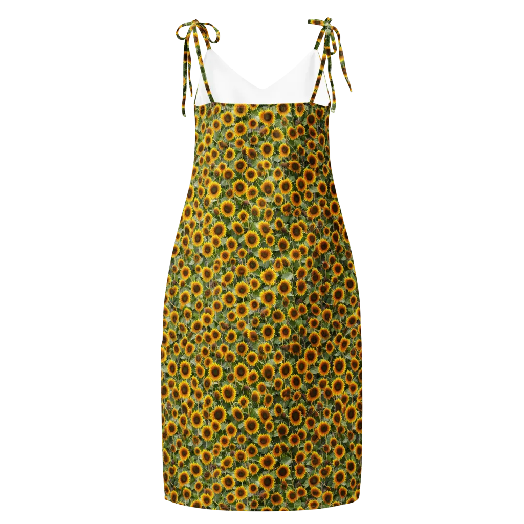 Sunflower Solstice on Slip Dress — Back