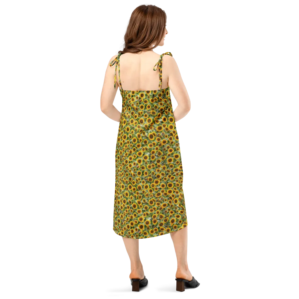 Sunflower Solstice on Slip Dress — Back
