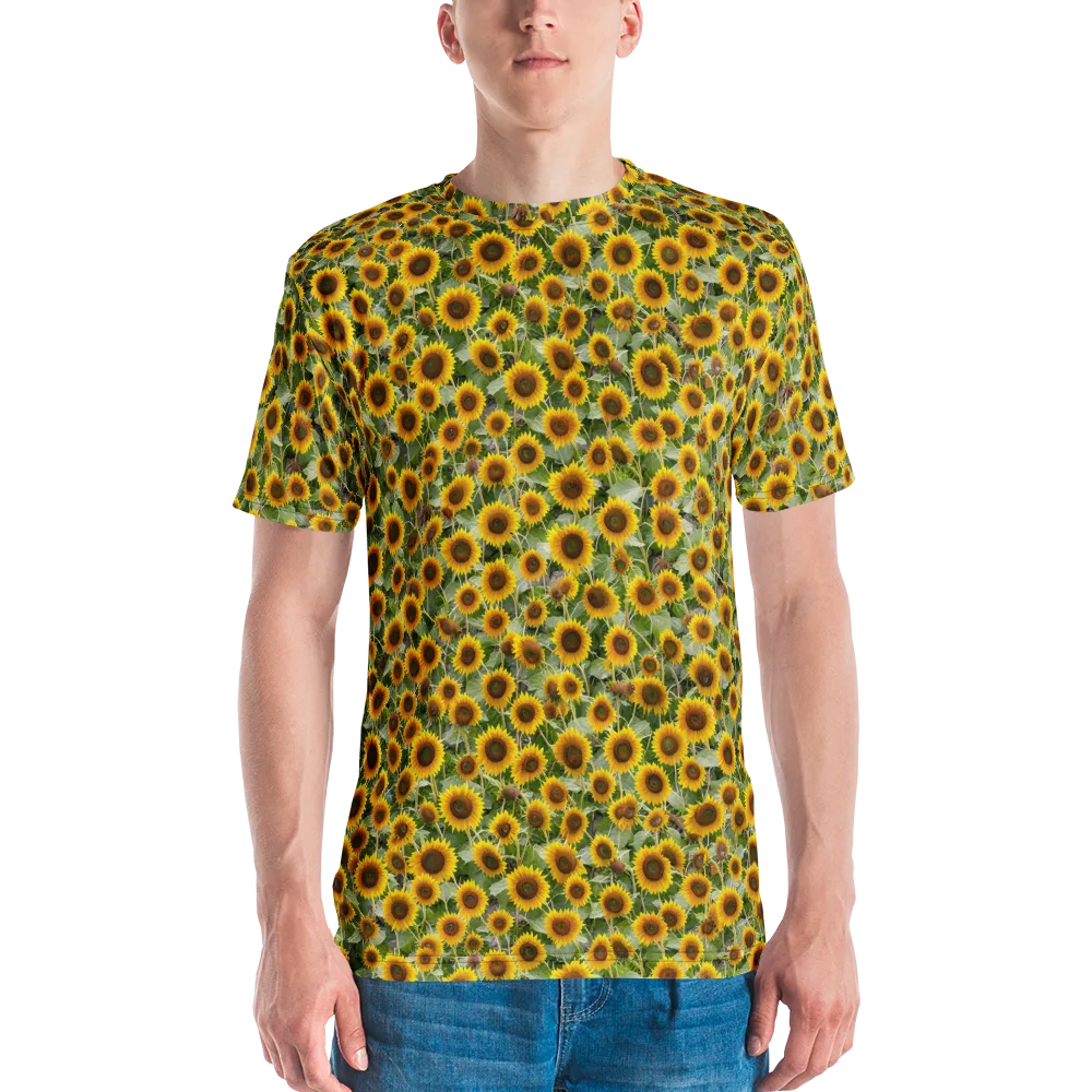 Sunflower Solstice on Men's Crew Neck T-Shirt — Front