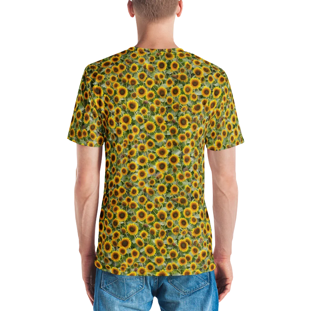 Sunflower Solstice on Men's Crew Neck T-Shirt — Back