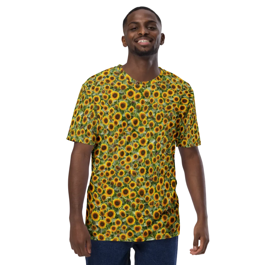 Sunflower Solstice on Men's Crew Neck T-Shirt — Front