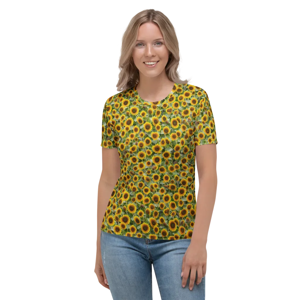 Sunflower Solstice on Women's Crew Neck T-Shirt — Front