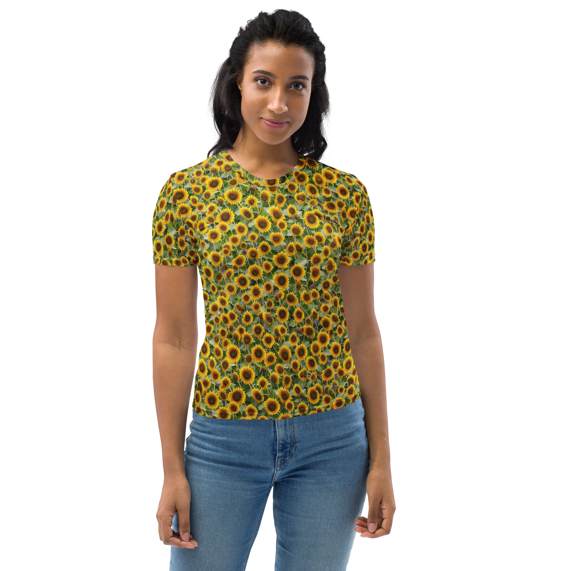 Sunflower Solstice on Women's Crew Neck T-Shirt — Front