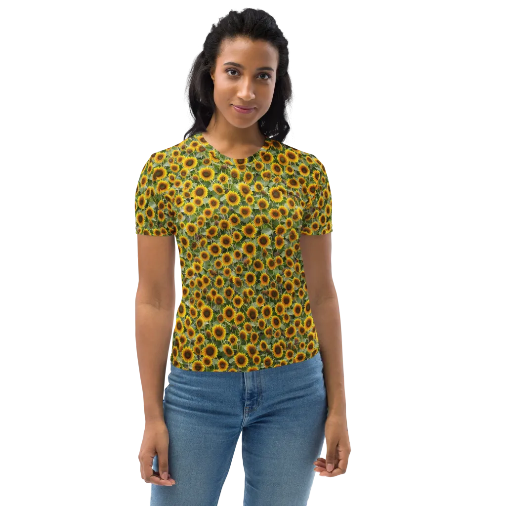 Sunflower Solstice on Women's Crew Neck T-Shirt — Front