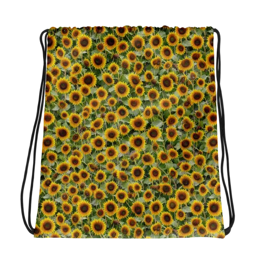 Sunflower Solstice on a Drawstring Bag