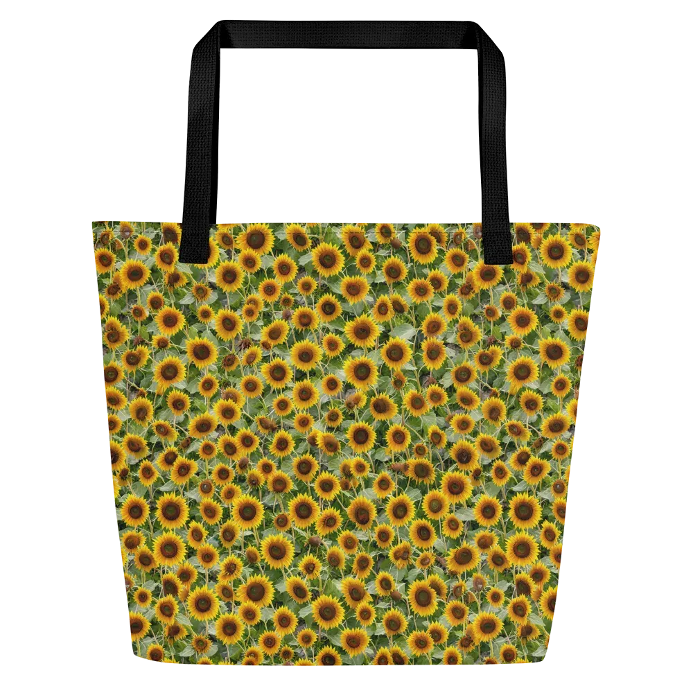 Sunflower Solstice on Large Tote Bag W/ Pocket — Front