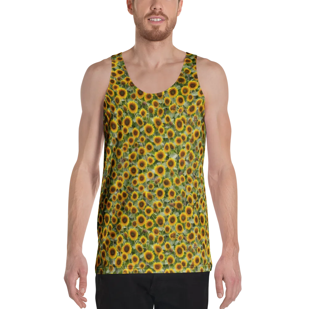 Sunflower Solstice on Men's Tank Top — Front