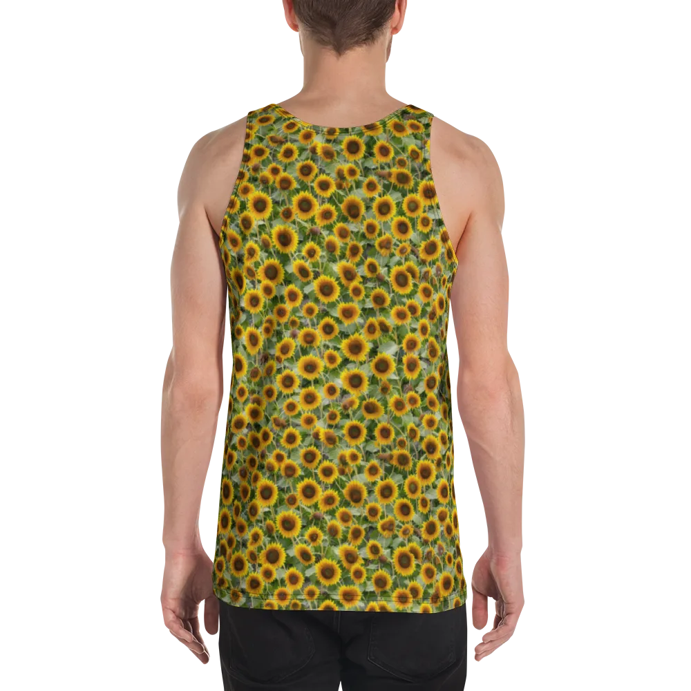Sunflower Solstice on Men's Tank Top — Back